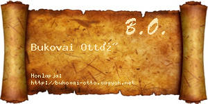 Bukovai Ottó névjegykártya
